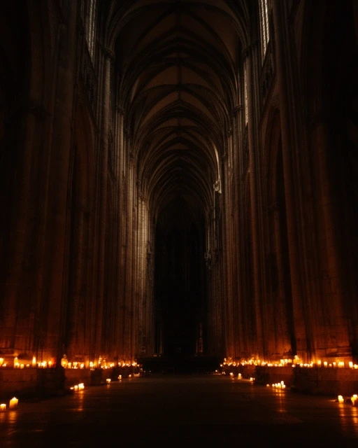 Gothic cathedral interior